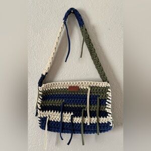 Women’s Chunky Thick Crochet Cotton Shoulder Bag Boho Hippie Festival